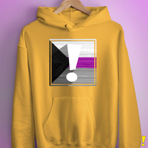 Demisexual Pride Flag Exclamation Point Hoodie - Mustard